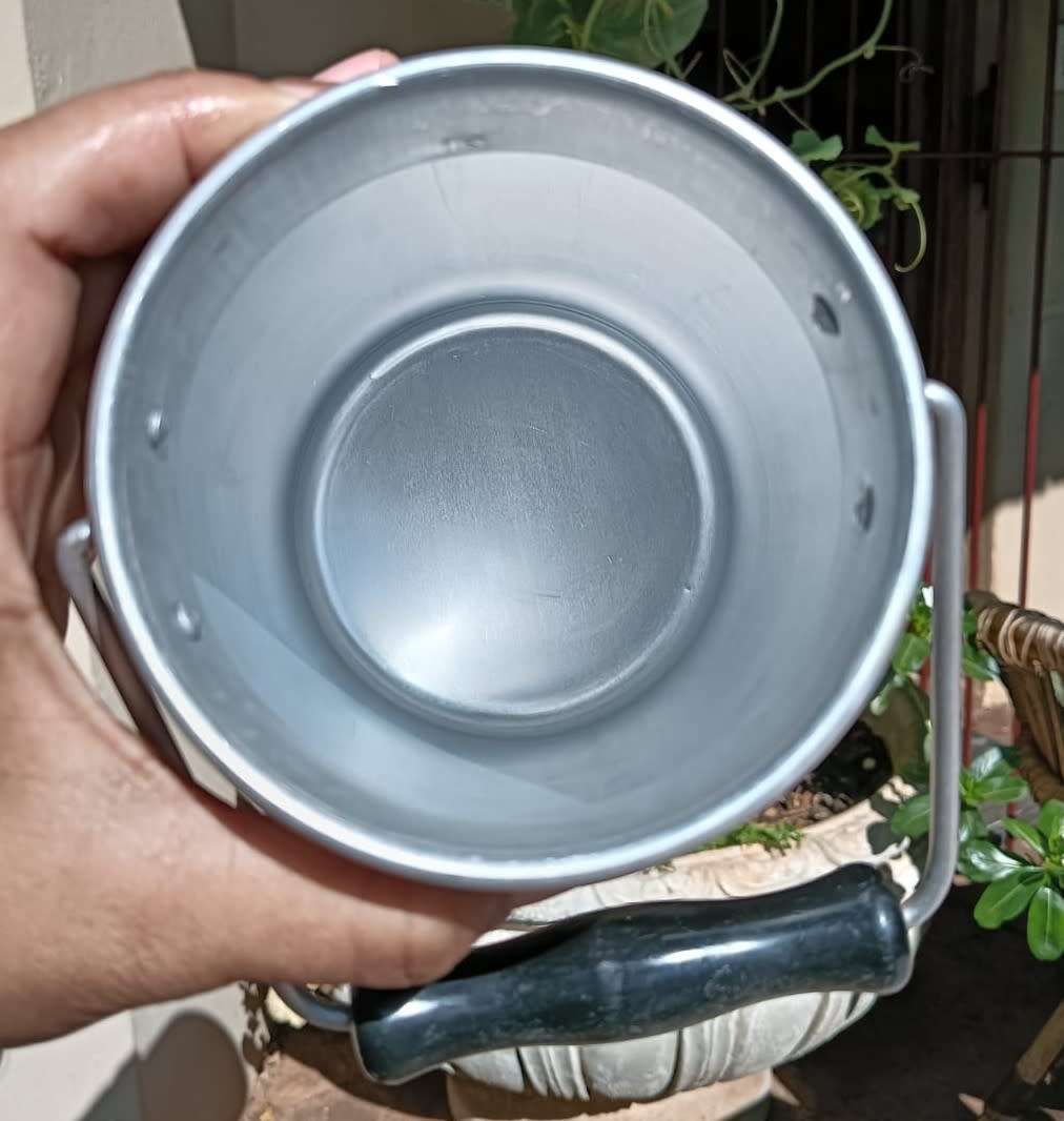 Vintage Aluminium 2L Milk Can with Lid and Handle  As New Never Used