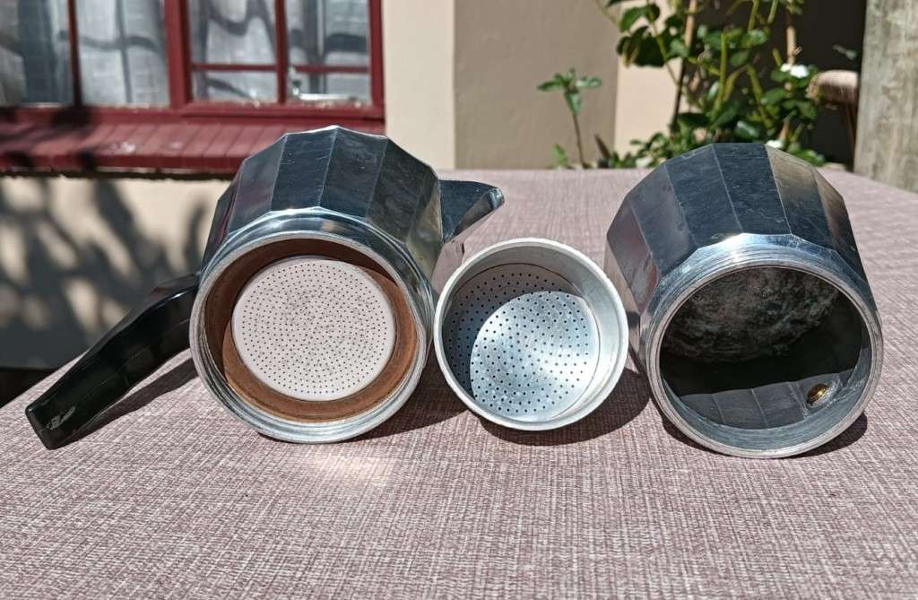 Vintage Aluminium Italian Expresso Coffee Maker (6 cup) Complete