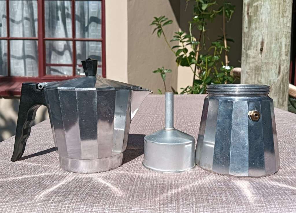 Vintage Aluminium Italian Expresso Coffee Maker (6 cup) Complete