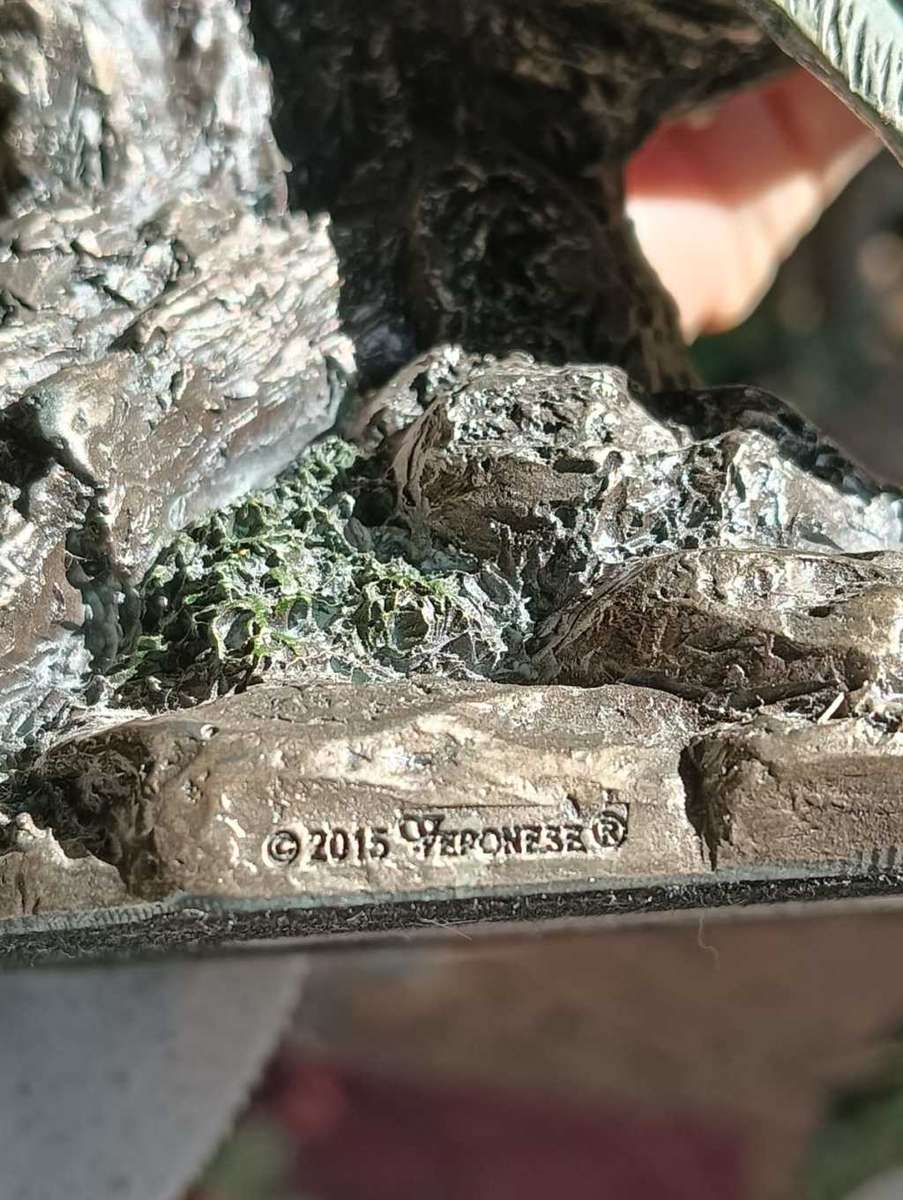 Glaring Cold Cast Bronze African Fish Eagle Sculpture Large 22cm High by Zawadi Knysna South Africa