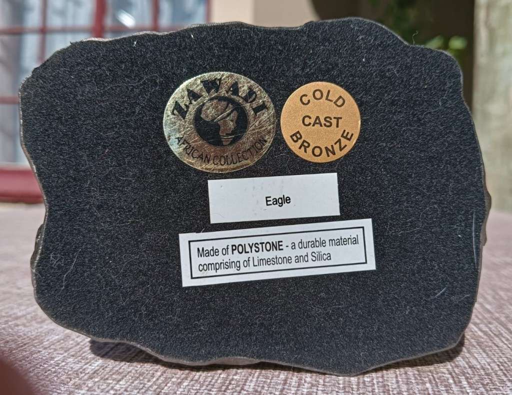 Glaring Cold Cast Bronze African Fish Eagle Sculpture Large 22cm High by Zawadi Knysna South Africa