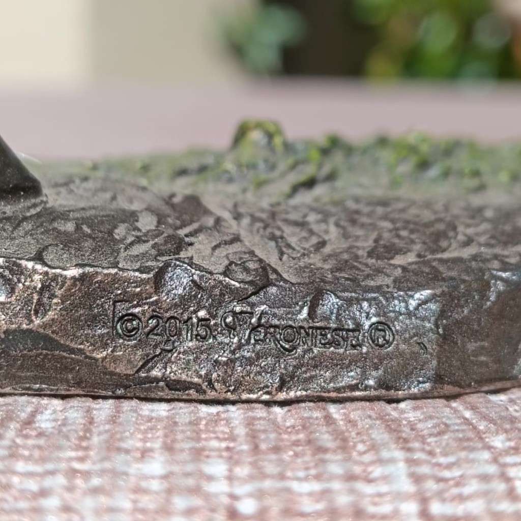 Kneeling Cold Cast Bronze African Warthog Sculpture 19cm Long by Zawadi Knysna South Africa