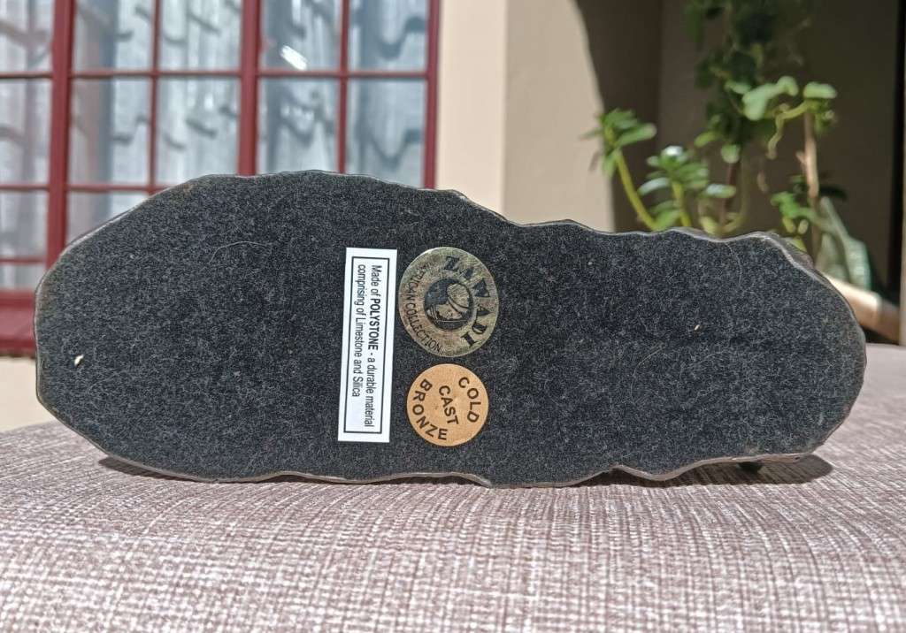 Kneeling Cold Cast Bronze African Warthog Sculpture 19cm Long by Zawadi Knysna South Africa