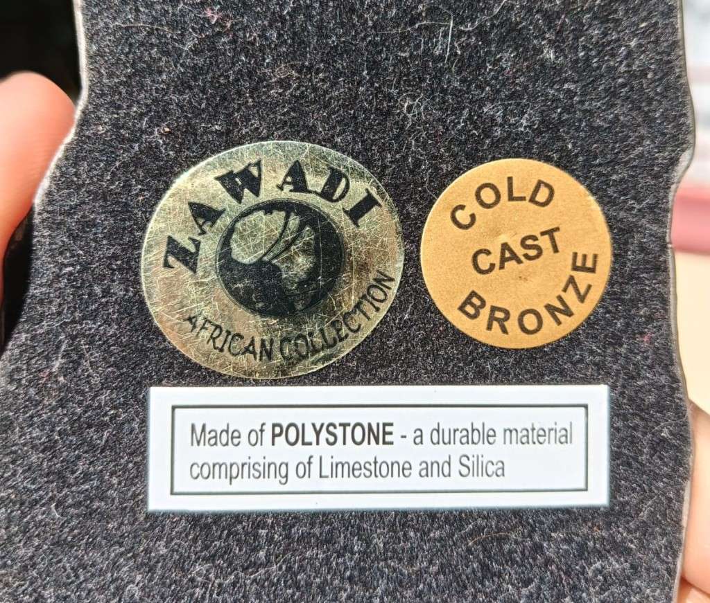 Kneeling Cold Cast Bronze African Warthog Sculpture 19cm Long by Zawadi Knysna South Africa