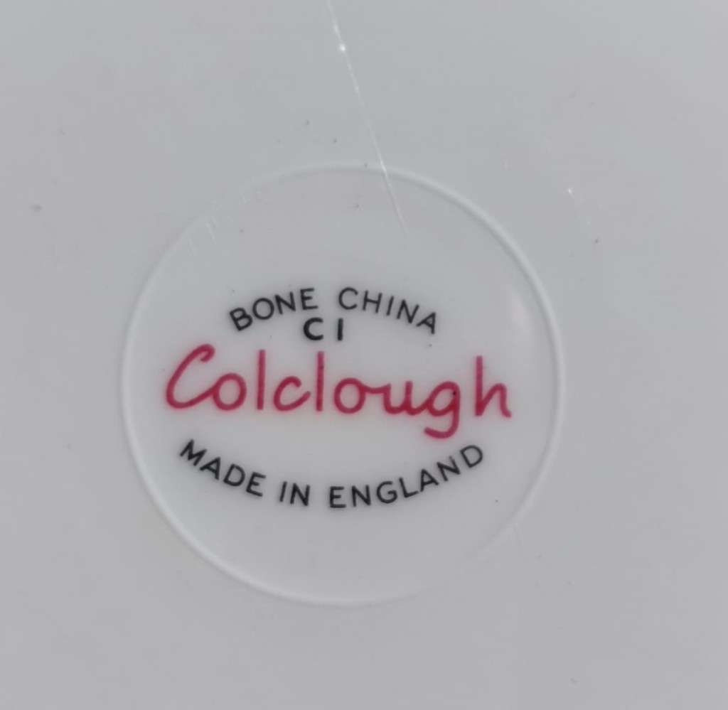 COLCLOUGH CHINA 1960S SERVING PLATE WITH INTERESTING YELLOW FLOWER DESIGN