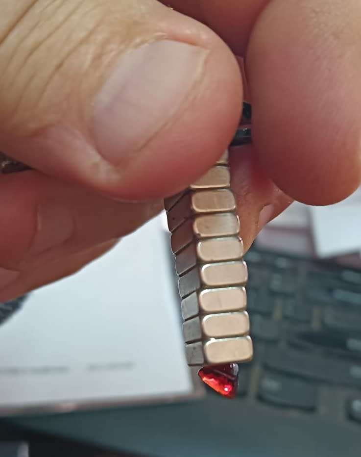 MAGNETIC! FIRE ORANGE RED 1.50CT SPESSARTINE AFRICAN GARNET GEMSTONE WITH BEAUTIFUL TRILLION CUT