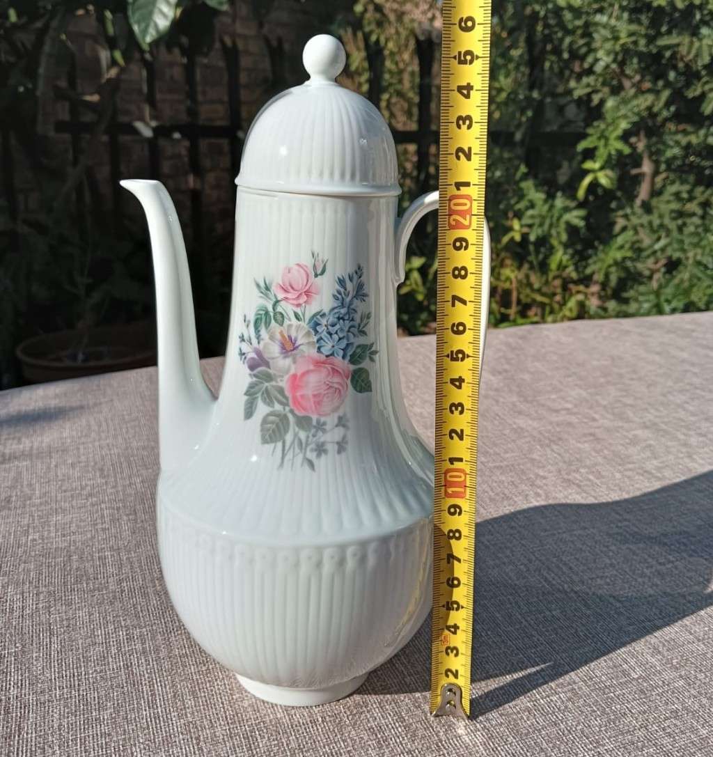 Gorgeous Hutshenreuther Selb Germany (1939-1965) 17 Piece Teaset in Beautiful Rose Excellenz Pattern