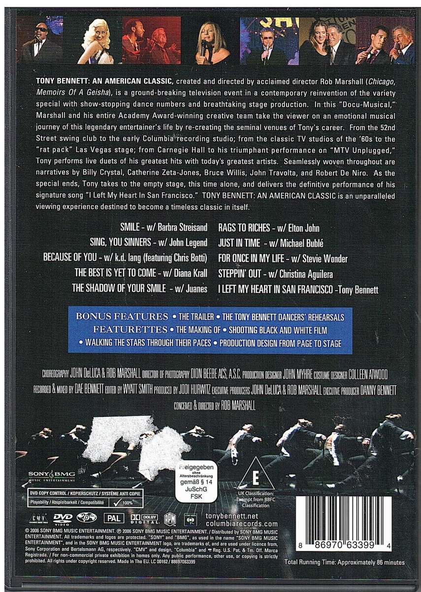 Tony Bennett - An American Classic DVD