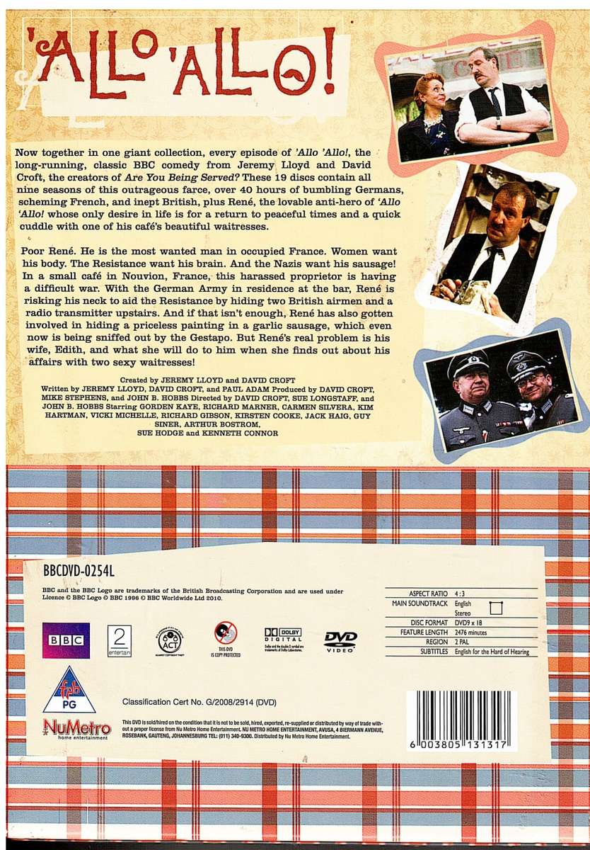 `Allo `Allo The Complete Collection 18 DVD Box Set