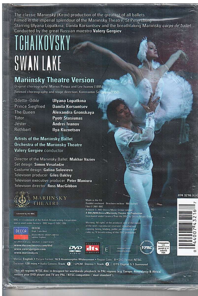 Tchaikovsky Swan Lake DVD