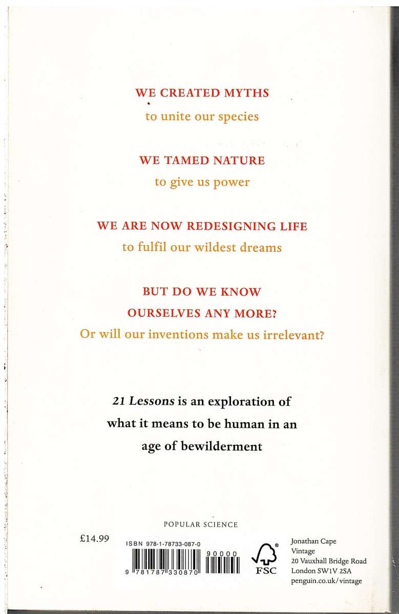 21 Lessons for the 21st Century - Yuval Noah Harari