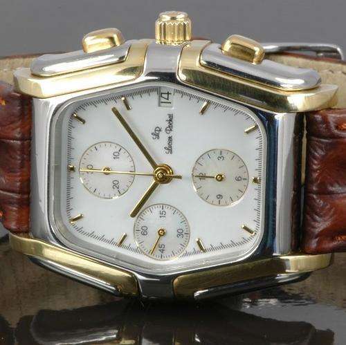 Lucien Rochat Two Tone 18ct Gold Chronograph Very Rare