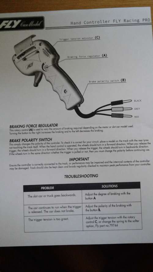 Fly Professional Racing Hand Controller
