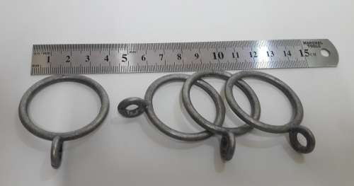 Aluminium Curtain Rings - 42mm Unpainted