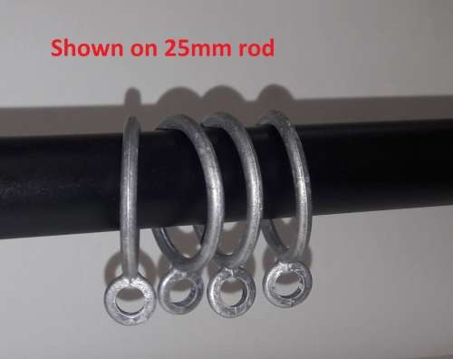 Aluminium Curtain Rings - 42mm Unpainted