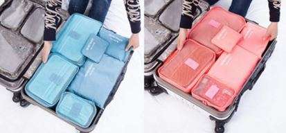 Luggage Organiser 5 Piece - PEACH