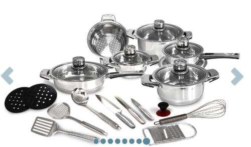 POTS SET 21 PIECE STAINLESS STEEL - BEST QUALITY