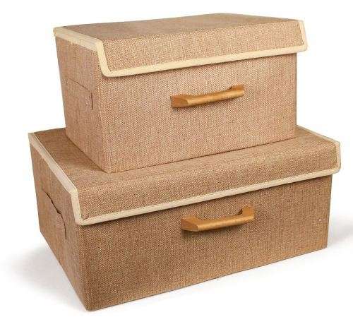 Storing Boxes Office Storage Home Space Savers Organisers Set of 2