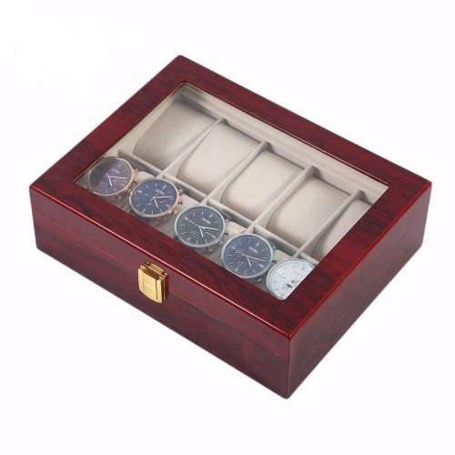 WATCH BOX 10 SLOT WOODEN - GIFTS AND GADGETS - JEWELRY STORAGE