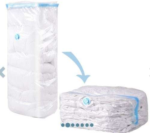 STORAGE VACUUM BAG CUBE X 2 - CLOTHING BLANKETS LINEN STORING HOMEWARE ORGANISATION CUPBOARDS