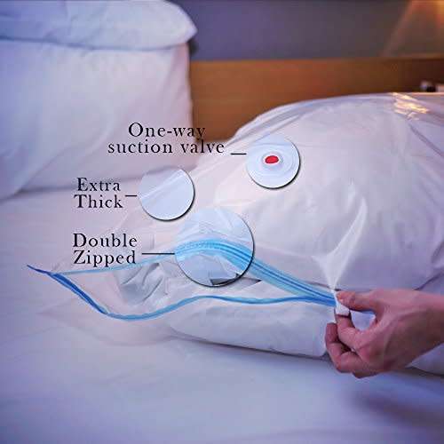 STORAGE VACUUM BAGS LARGE - BLANKETS LINEN - 4 PIECE STORING BAG HOMEWARE ORGANISATION CUPBOARDS