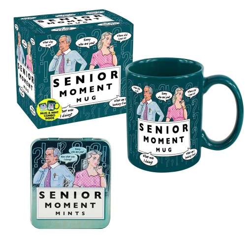 SALE SALE Mugs Senior Moments Mug and Mints in a Tin - Gift Set - Mother's Day Gifts