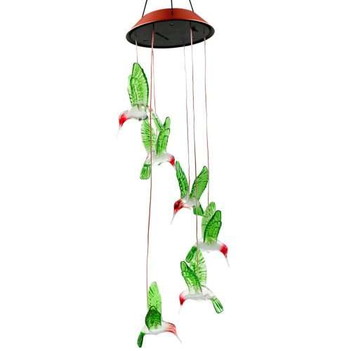 Colour Changing Solar Led Hummingbird - Indoor Outdoor Garden Patio Decor Lighting
