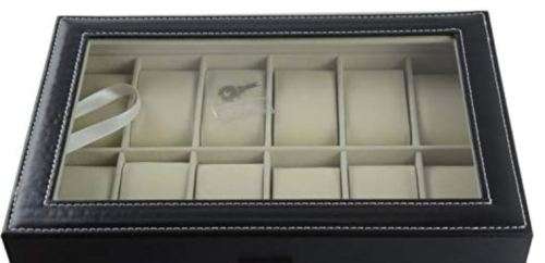 Watch Box Case 12 Slot Grids