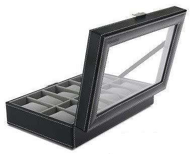 Watch Box Case 12 Slot Grids