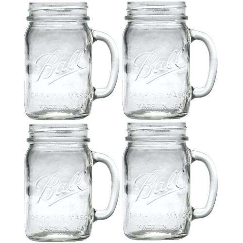 Drinking  Mason Glass Jars Set of 4