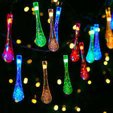 Solar LED Raindrop Fairy Lights