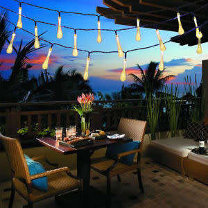 Solar LED Raindrop Fairy Lights