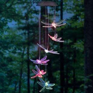 SOLAR LED LIGHTS DRAGONFLY CHIME
