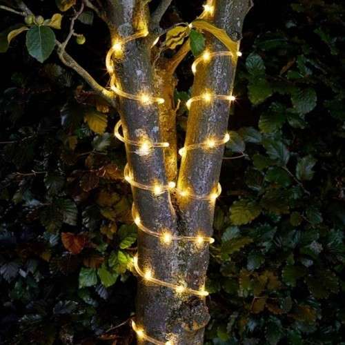 10m 100LEDs Solar Rope Tube Lights Led String Strip Waterproof Christmas Party Decor