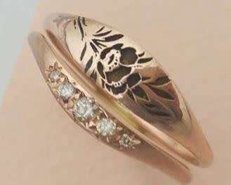 Elegant Rose Flower Ring Set