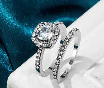 Wedding Engagement Ring Set