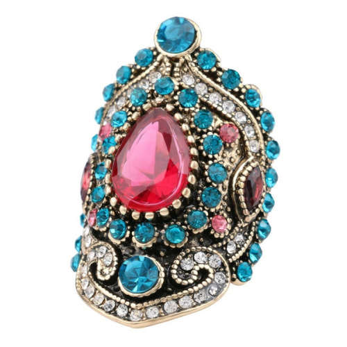 Beautiful Bohemian Crystal Ruby Ring