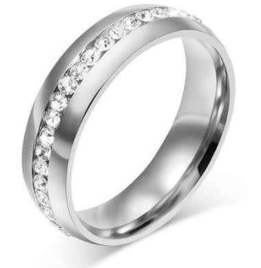 Crystal Stainless Steel Ring