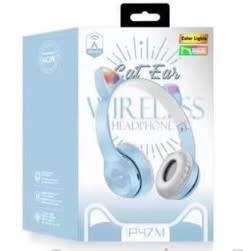 Bluetooth Wireless Cat Ear Headset - Light Blue