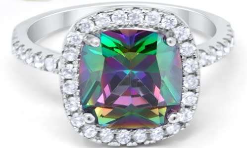 Rainbow Ring Mystic Topaz