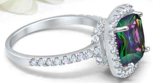 Rainbow Ring Mystic Topaz
