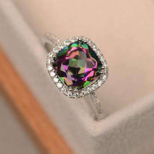 Rainbow Ring Mystic Topaz