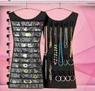 LITTLE BLACK DRESS JEWELLERY HANGER - BLACK