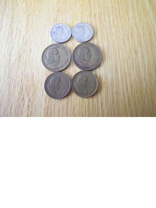 1969 J v Riebeeck 1,2,5,10c coins
