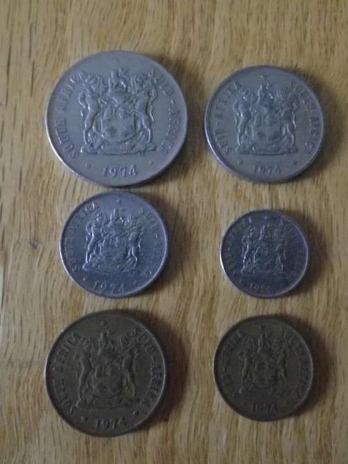 SA 1974 1c,2c,5c,10c,20c,50c Coat of Arms