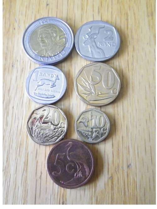 SA 2008 5c,10c,20c,50c,R1,R2,R5 Coat of Arms