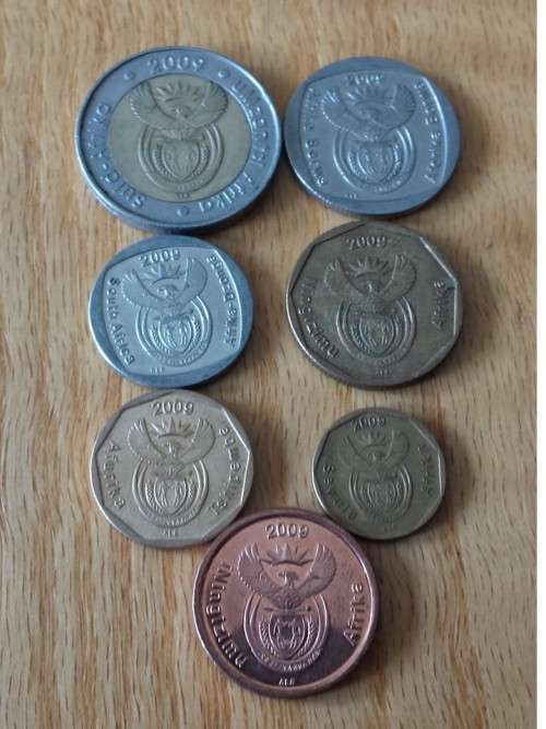 2009 5c,10c,20c,50c,R1,R2, R5