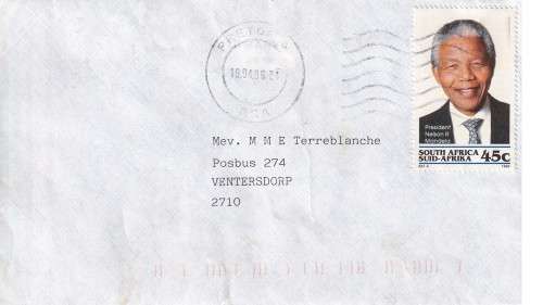 (185) SA Letter to Ventersdorp.