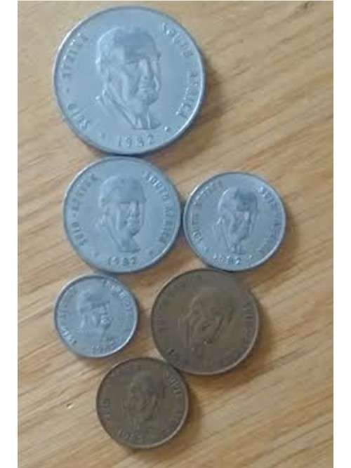 SA - 55 (1982 J Vorster, bronze and nickel coins.) R24