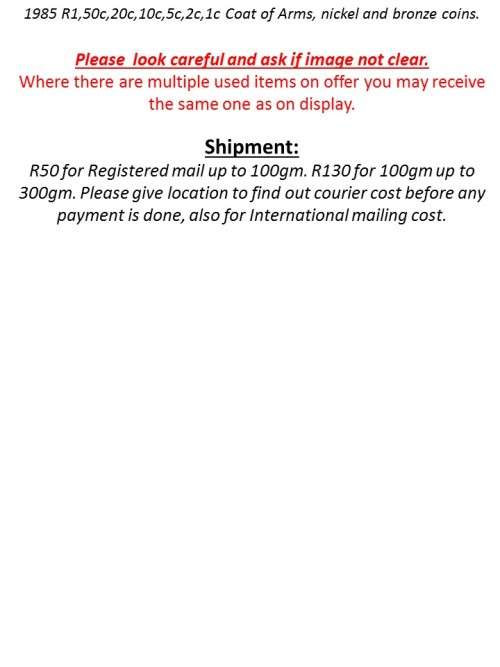 SA - 58 (1985 Coat of Arms, bronze and nickel coins.) R28